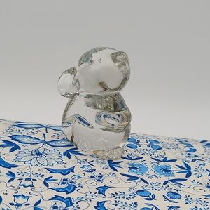 Glass Bunny Rabbit Easter Spring Paper Weight Lop